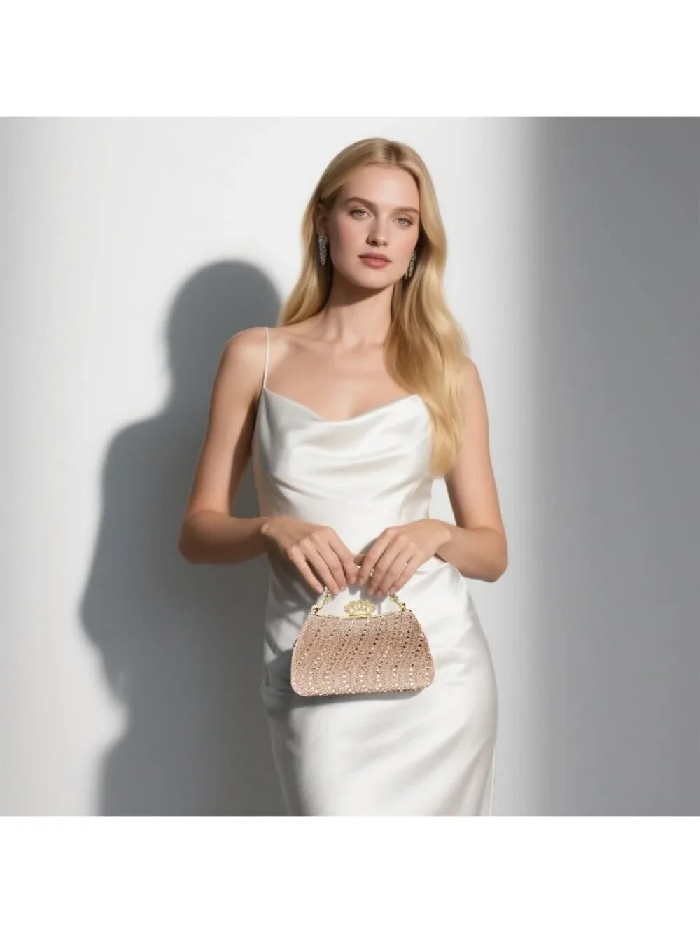Sparkly Rhinestone Clutch Purse for Women - Formal Evening Bag for Prom